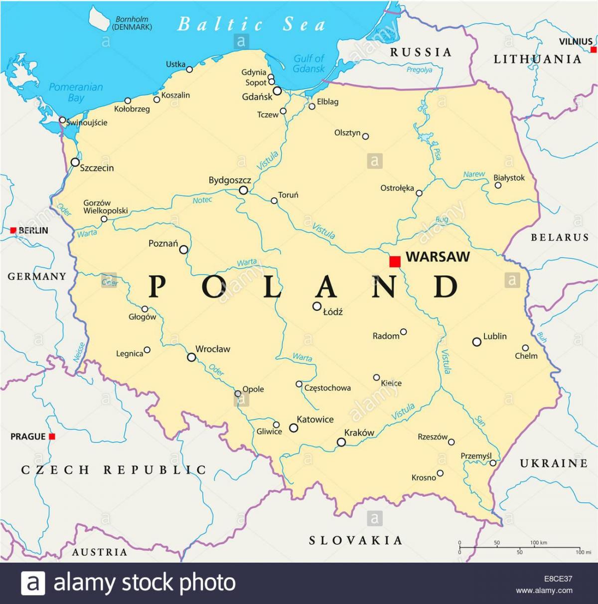 Warszawa plassering på verdenskartet