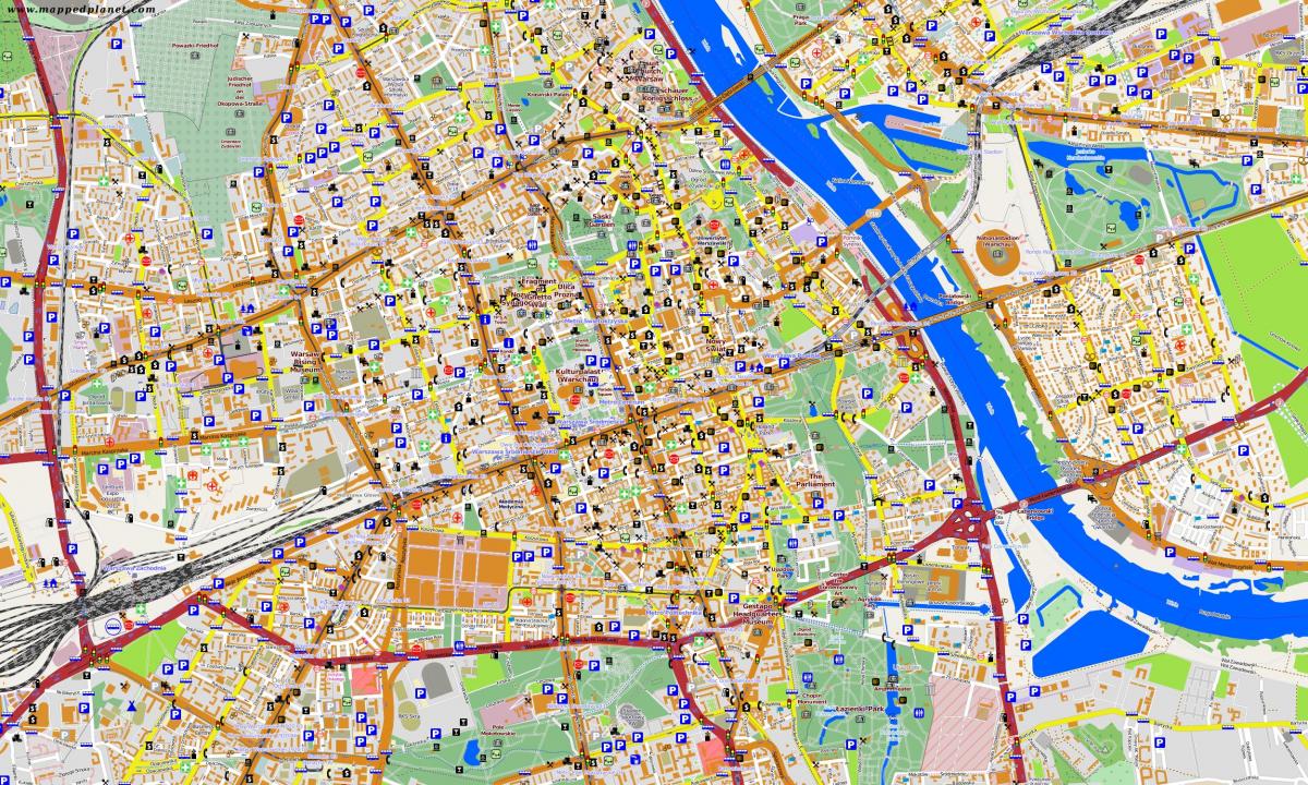 Kart av Warszawa offline 