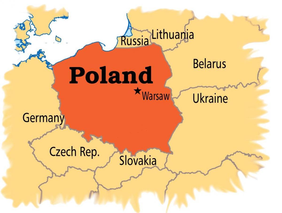 Kart av Warszawa europa