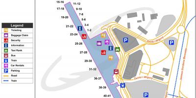 Warszawa frederic chopin lufthavn kart